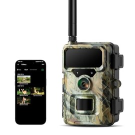 VOOPEAK 4G Wildkamera mit Handyübertragung APP, 1080P 32MP Wildkamera mit Bewegungsmelder Nachtsicht, Wildtierkamera mit SIM Karte 120° Weitwinkel 0.1s Schnelle Trigger IP66 Wasserdicht