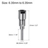 sourcing map Router Collet Extension Rod Converter Adapter 6.35mm to