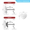 ETHNICITI Pack of 8 Heart White Crackle 40mm Ceramic Door