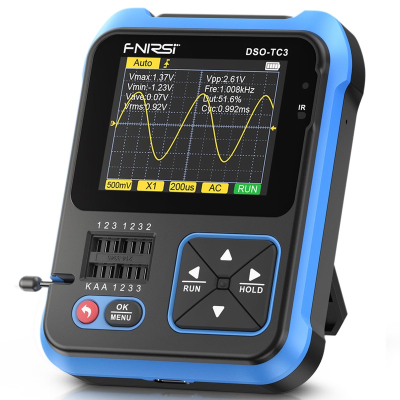3in1 Digital Oscilloscope Transistor Tester Function Signal Generator Meter Handheld
