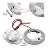 3" Inch Round Chrome Marine Boat Lights White LED Transom