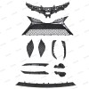FOFUYEY 11PC For Camry SE 2018-2020 Front Gloss Black Grille