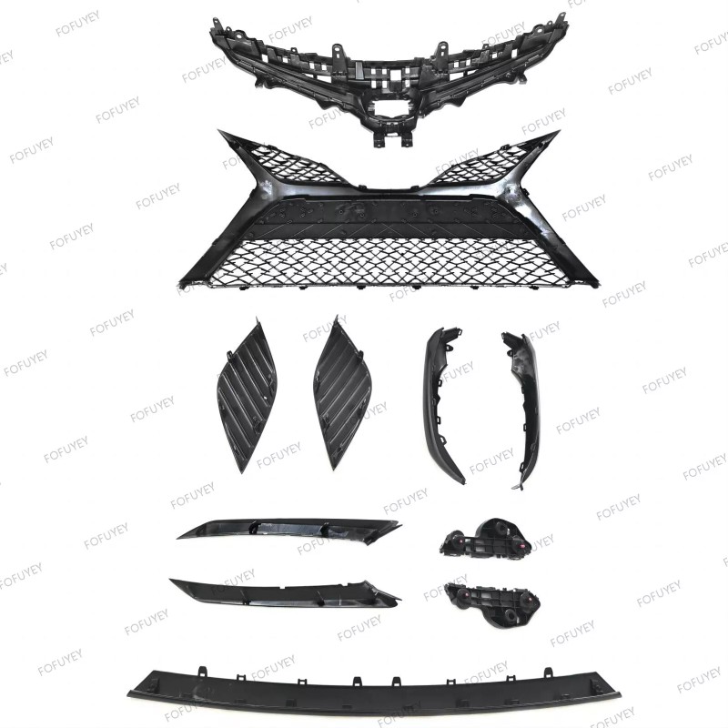 FOFUYEY 11PC For Camry SE 2018-2020 Front Gloss Black Grille