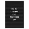 artboxONE Poster 30 x 20 cm Typography Letterboard Onions Picture