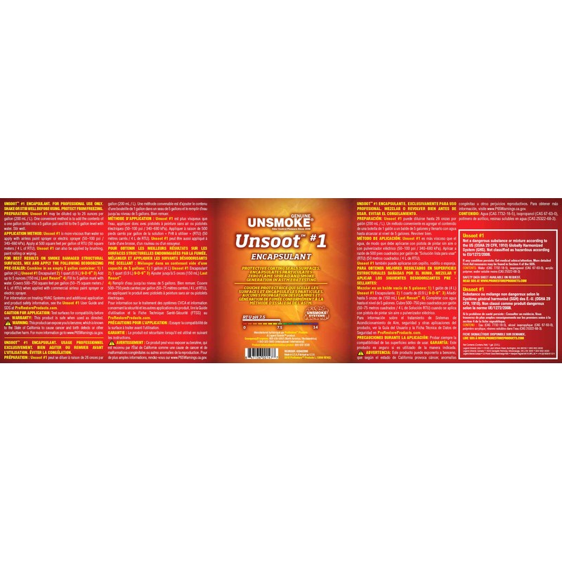 Unsmoke Unsoot #1 Encapsulant, Professional Protective Coating for Soot and