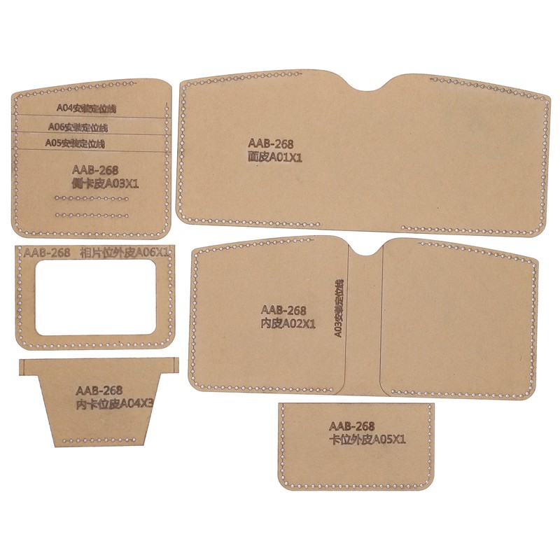 Acrylic Template Set Clear Wallet Pattern Stencil Making HandMade Craft