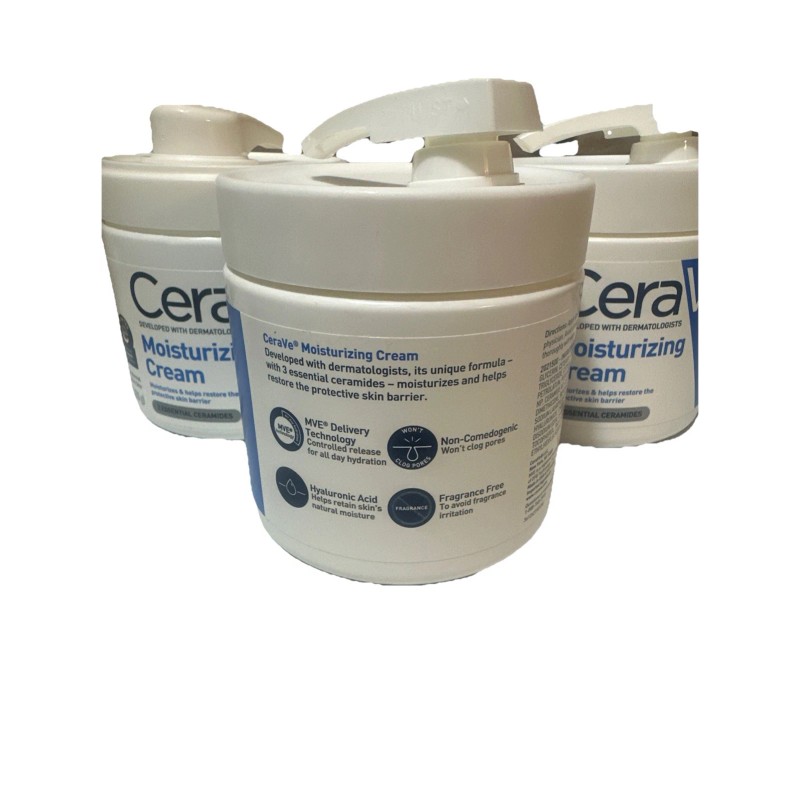 CeraVe Moisturizing Cream with Pump 16 oz Jar White/Blue Label,