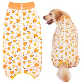 KUVEELA PET Large Dogs, Medium Dogs, Postoperative Clothes, Female, Male, Dogs, Post-surgery Clothes, Nursing Clothes, Pet Clothes, Elizabeth Collar, Contraception, Weaning, Wound Protection (Orange