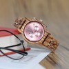 BOBO BIRD Women Wooden Watches Luxury Wood Metal Strap Chronograph