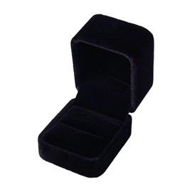 Niche-Finds Black Fancy Ring Box Jewelry Box Ring box - Genuine Velvet