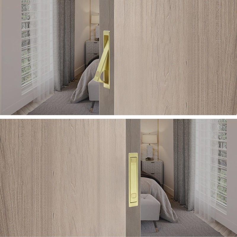 Dontay 2 Pack Pocket Door Pull Handle, Press Finger Edge