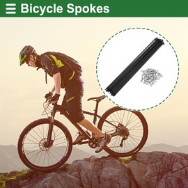 Motoforti Universal Bicycle Spokes Bike Wheel Spokes 14G 243mm Length Carbon Steel Black 1 Set
