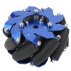 4in Mecanum Wheel Right Aluminum with TPU Rubber Rollers Industrial