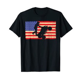 American Flag ATV Quad Bike Four Wheeler Dirt Bike Wheelie T-Shirt