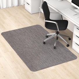 Blvornl Office Chair Mat for Hardwood Floor, 40"x 55" Desk Mat for Hard Wood, Large Anti-Slip Hard Floor Protector Rolling Chair Mat, PVC Mat Desk Rug for Office Home, Dark Grey