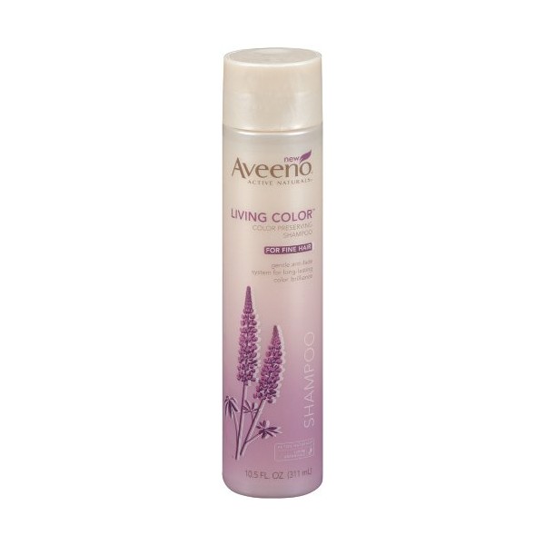 Aveeno Living Color, Color Preserving Shampoo, for Fine Hair, 0.817-Pound (Pack of 2)