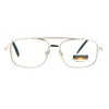 SA106 Rectangular Metal Frame Multi 3 Focus Progressive Reading Glasses