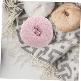 Anneome 2 Rolls Chunky Velvet Yarn for Knitting and Crocheting Projects Soft and Fluffy Yarn for DIY Crafts for Blankets and Unique Light Pink Purple