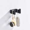 Kelelife Towel Hook Wall Mounted Black Coat Robe Hook for