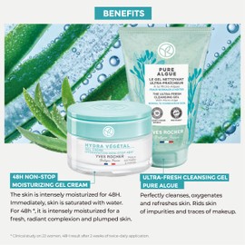 Yves Rocher Hydrating Skincare Routine Set with free Pouch (Set for Hydration)