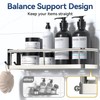 YASONIC Shower Caddy Adhesive, No Drill Bathroom Organizers, Rust Proof