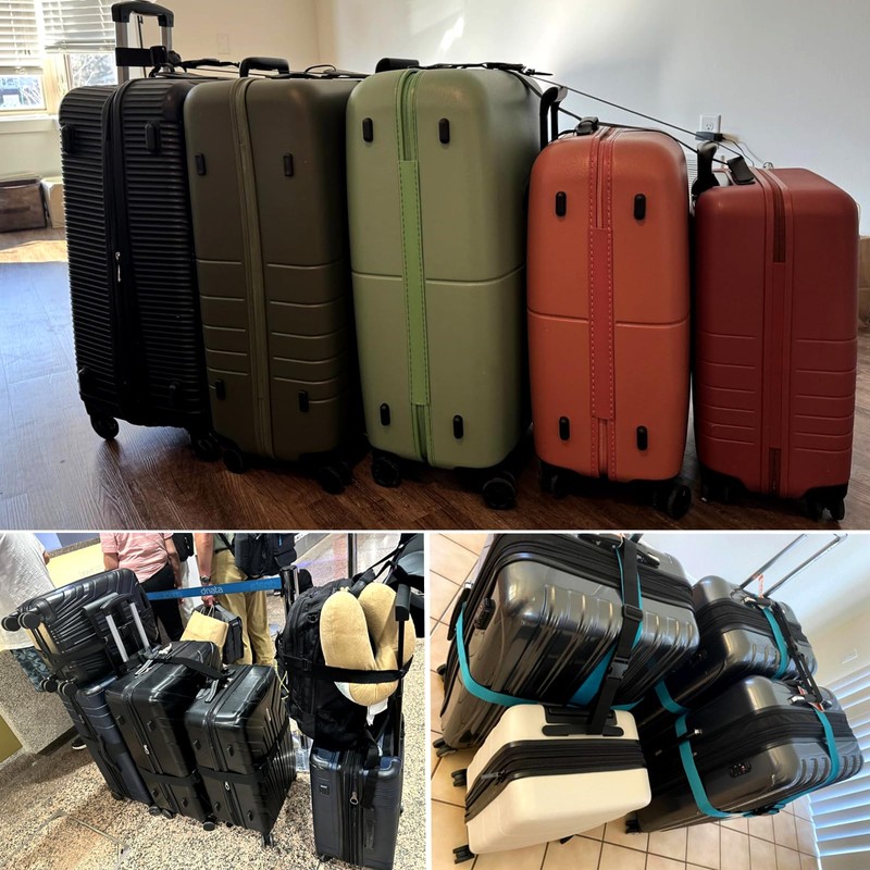 Luggage Straps for Suitcases TSA Approved, Travel Accessories to Connect