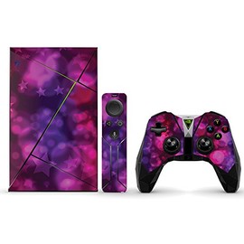 MightySkins Skin Compatible with NVIDIA Shield TV (2017) wrap Cover Sticker Skins Glow Stars