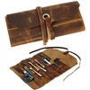 Leather Tool Roll Up Pouch - Leather Tool Wrench Roll/Chisel