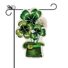 St Patricks Day Garden Flag Lucky Shamrocks Clovers Vertical Double Sided Seasonal Irish Celebration Farmhouse Holiday Outdoor Decor