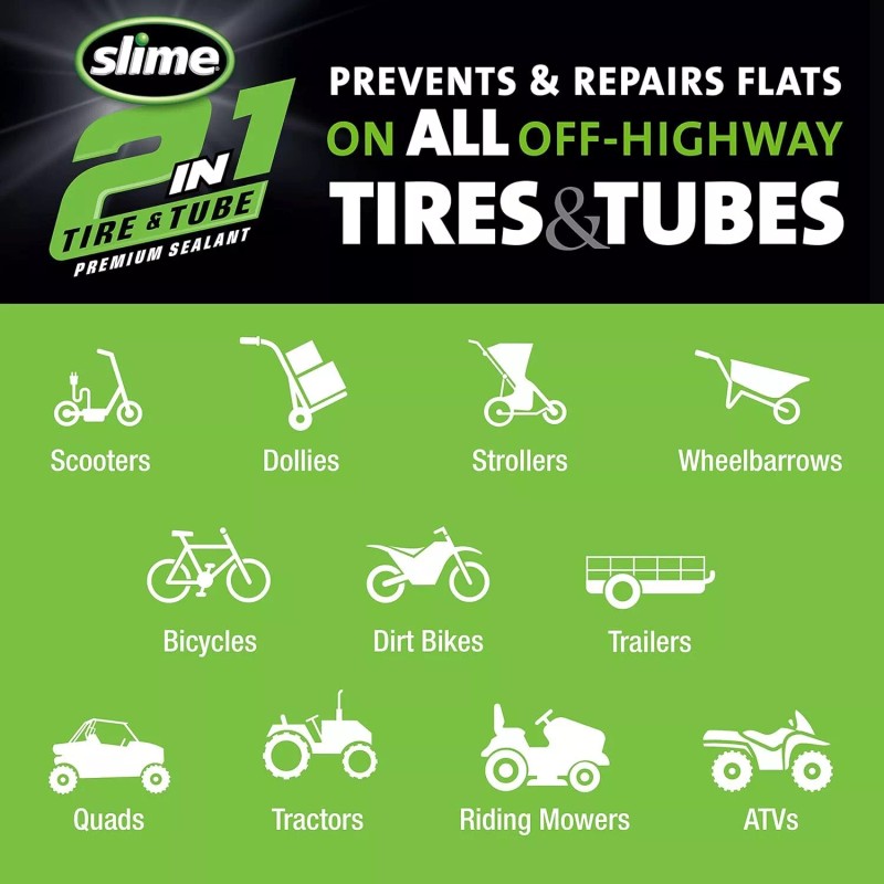 Slime 2 In 1 Tire Tube Premium Sealant 1 Gallon