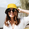 Bucket Hat Double Side Yellow Hat for Men Women Reversible