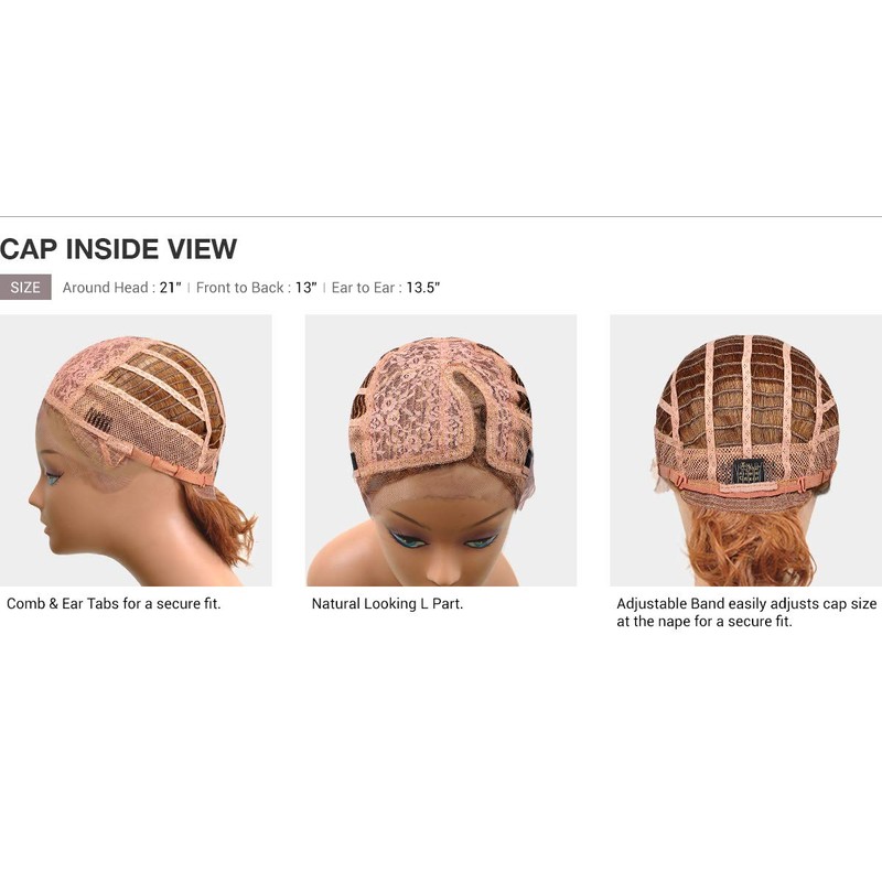 Outre Synthetic L-Part Lace Front Wig NEESHA Color: 1B Off