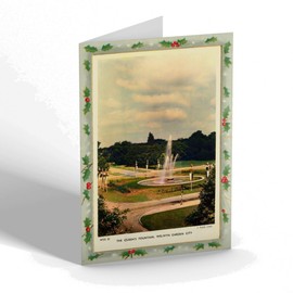 CHRISTMAS CARD - Vintage Hertfordshire - Queen's Fountain, Welwyn Garden City (e)