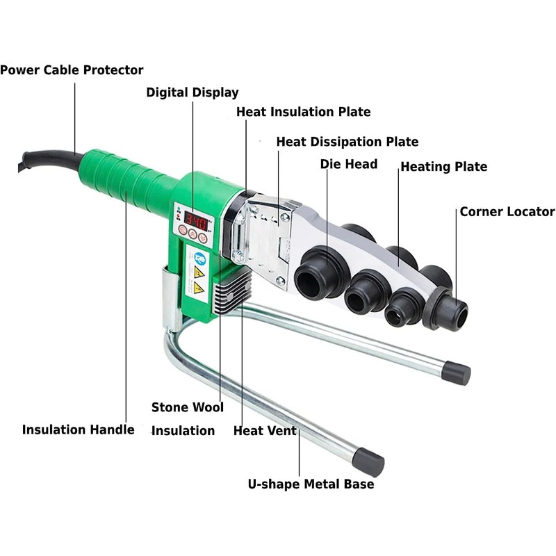 Electric Plastic Welder, 110V Plastic Welding Machine, PP PPR PE
