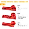 GOOACC Magnetic Socket Organizer Set, 6 Pieces Magnetic Socket Holder