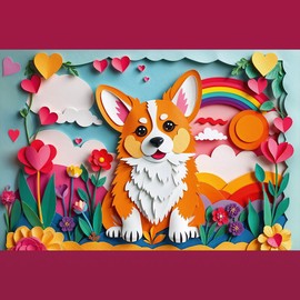 Trefl - Puzzle with 3D Effect, Dog - 160 Elements - 40 Years Trefl, Colourful Puzzles with Animals, for Children from 6 Years