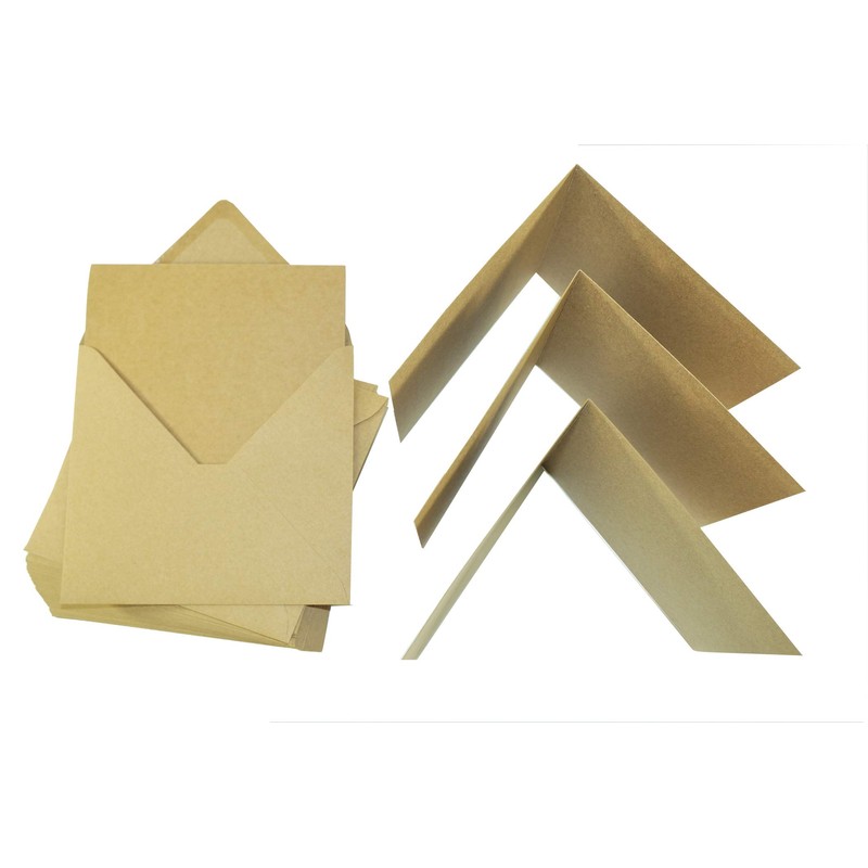 Netuno 25 x Folding Cards Kraft Cardboard 300 g +