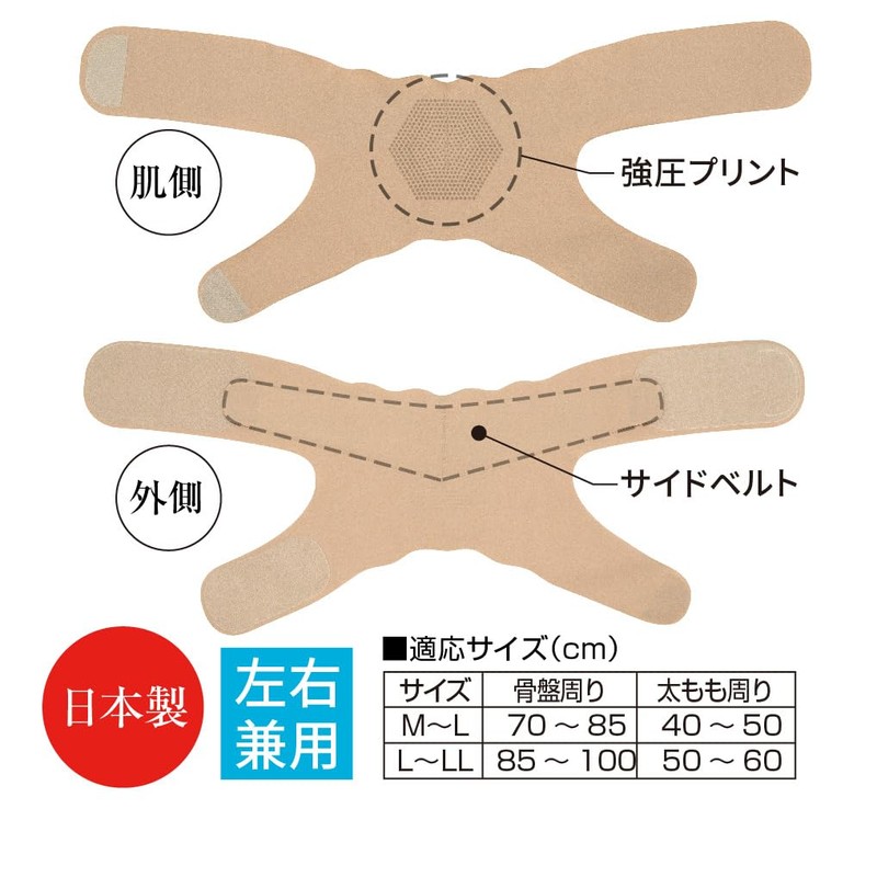 Alphax Hip Support, Doctor's Hip Belt, Pita Skin, Beige, M-L,