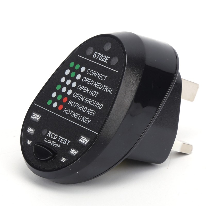 ST02E Socket Tester with LED Display Power Polarity Detector for