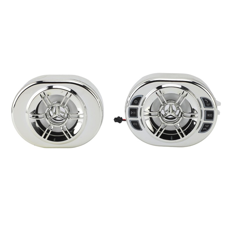 Waterproof Motorcycle Bluetooth Speaker Hands Free Calls Chrome All in