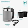 Navaris Double-Walled 0.5 L Travel Kettle - 16 x 11
