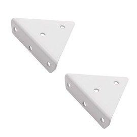 2Pcs Triangle Shelf Bracket 85 x 100mm Invisible Triangle Wall Brackets Floating Shelf Brackets for Storage Shelf Bookshelf, White