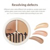 Tri-color Cream Concealer Palette Girls Makeup Concealer Foundation for Dark