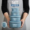 ISSEVE 6Pcs/Set Nesting Silicone Food Storage Containers with Lids, BPA