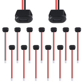 JUZITAO 15PCS USB C Connector Type-C Female Charging Port Power Connector 30V 3A 24AWG Waterproof Female Socket Fast Charging Port Type-C Cable(Black)