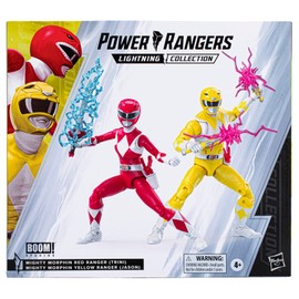 Hasbro Power Rangers Lightning Collection Mighty Morphin Yellow Ranger & Red Ranger ''Swap'' Jason & Trini Boom Comics 2-Pack 6-Inch Action Figures, (F6887)