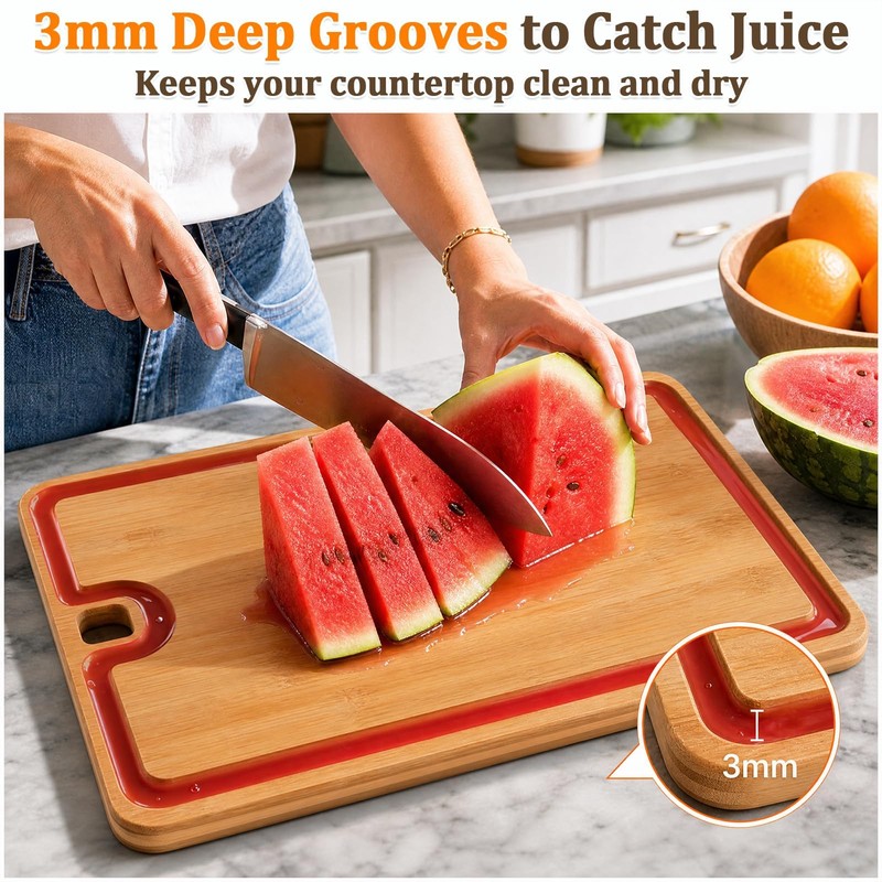 Non Toxic Bamboo Cutting Board for Kitchen: Healthy & Food