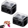 라이너 샤프너 2개 홀 메이크업 펜슬 립 Liner Sharpener 2