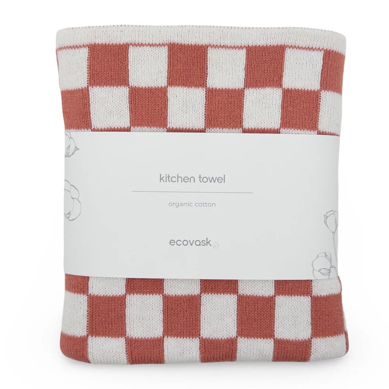 Ecovask Kitchen Tea Towel Single Organic Cotton, Denim +