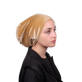 Mu Lan Velvet Low Shaper | Anti-Slip Non-Slip Adjustable Hijab Volumizer | Turban Base Bun | Practical Comfortable (Light Gold)